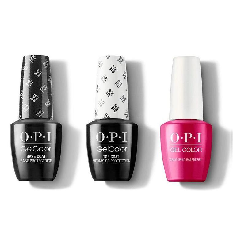 OPI - GelColor Combo - Base, Top & California Raspberry