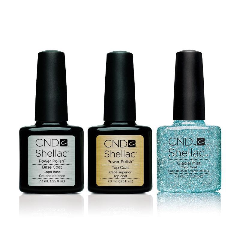 CND - Shellac Combo - Base, Top & Glacial Mist