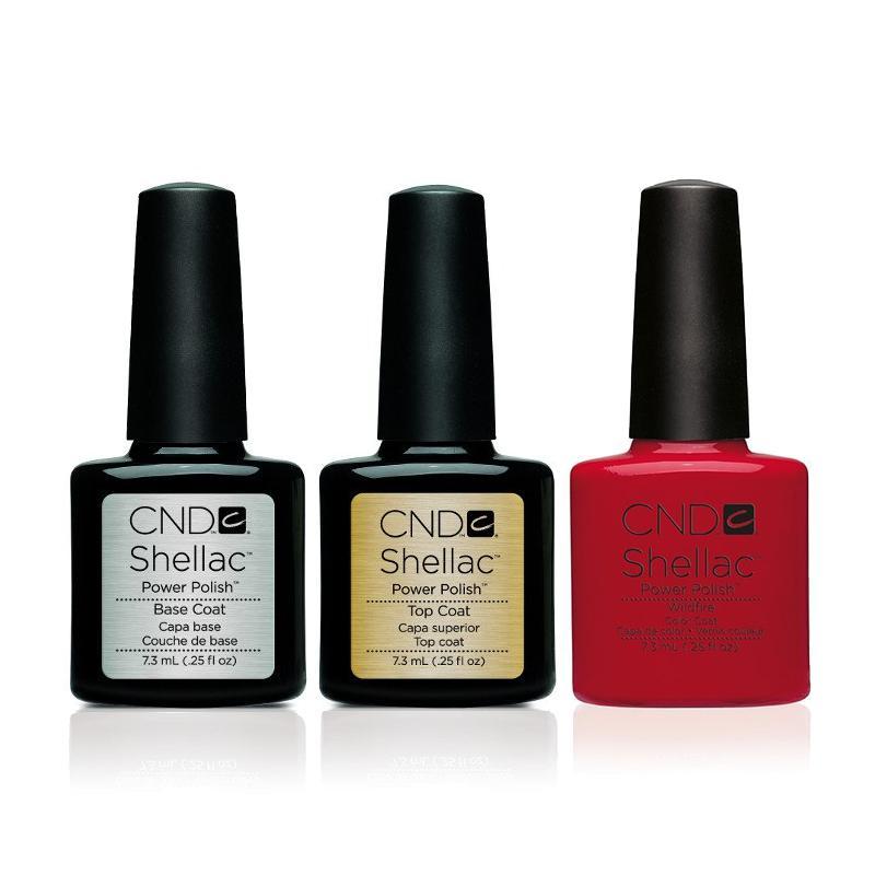 CND - Shellac Combo - Base, Top & Wildfire