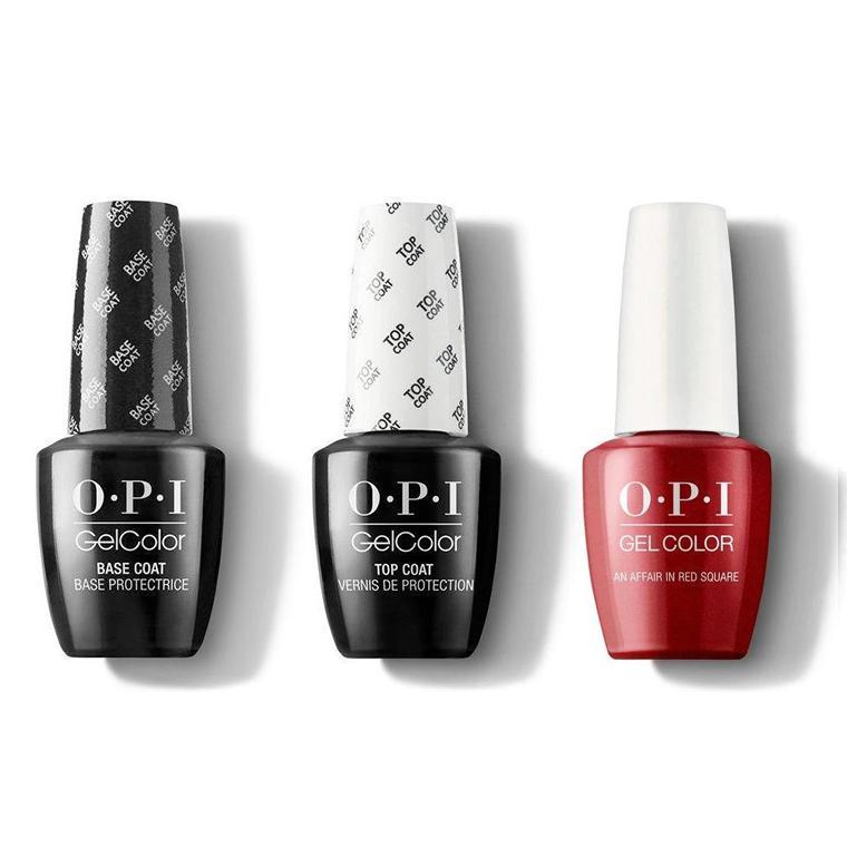 OPI - GelColor Combo - Base, Top & An Affair in Red Square