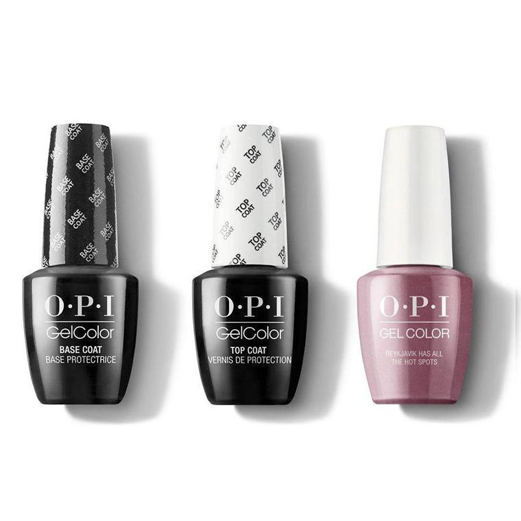 OPI - GelColor Combo - Base, Top & Reykjavik Has All the Hot Spots