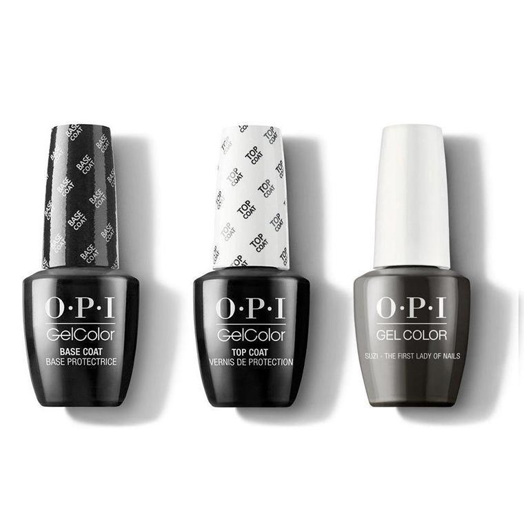 OPI - GelColor Combo - Base, Top & Suzi The First Lady of Nails