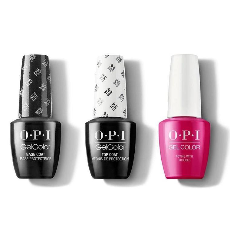 OPI - GelColor Combo - Base, Top & Toying With Trouble